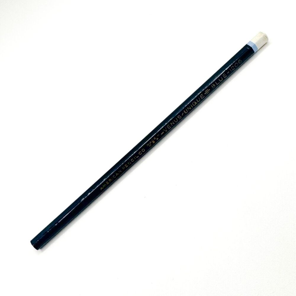 Vintage American Pencil Co Venus Unique Blue 1206 Colored Checking Pencil USA
